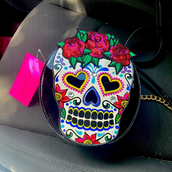 Betsey Johnson Handbags - Betsey Johnson sugar skull crossbody